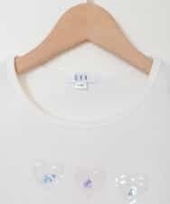 KJKHJ45019 a.v.v KIDS(アー・ヴェ・ヴェ) [100-130]ビニールアップリケＴシャツ[WEB限定サイズ] ホワイト