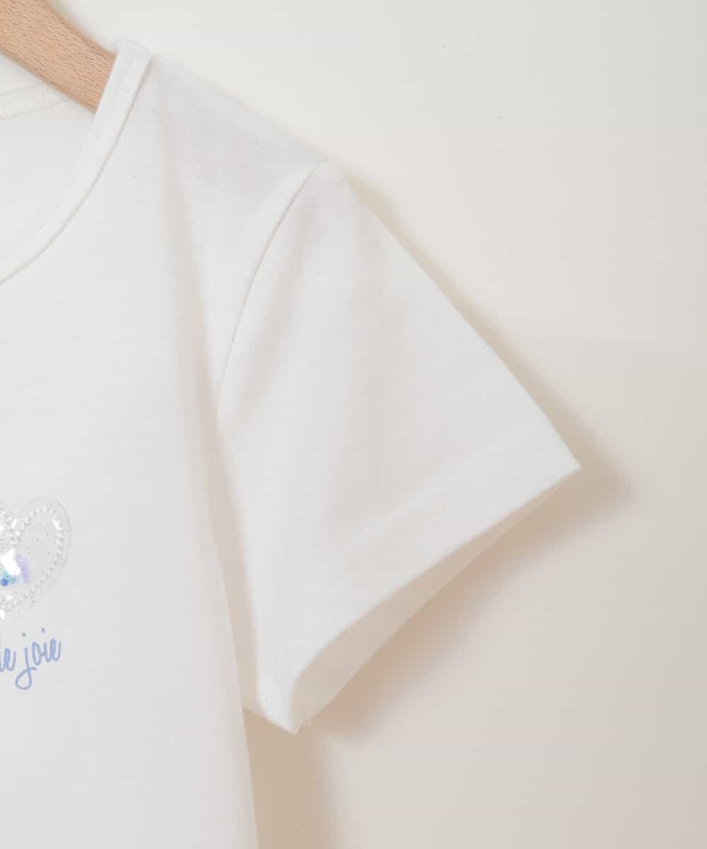 KJKHJ45019 a.v.v KIDS(アー・ヴェ・ヴェ) [100-130]ビニールアップリケＴシャツ[WEB限定サイズ] ホワイト