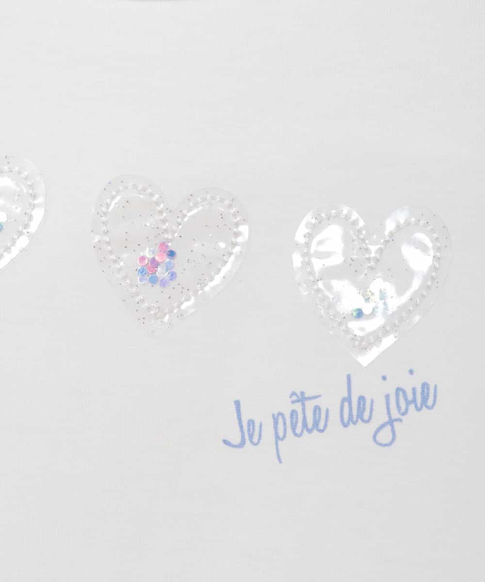 KJKHJ45019 a.v.v KIDS(アー・ヴェ・ヴェ) [100-130]ビニールアップリケＴシャツ[WEB限定サイズ] ホワイト