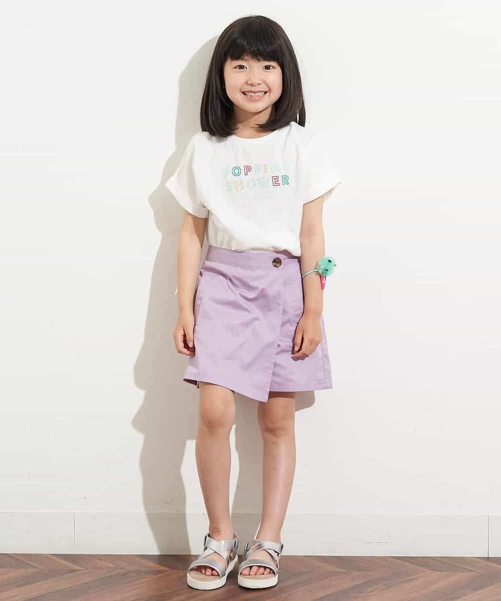 KJKHM81019 a.v.v KIDS(アー・ヴェ・ヴェ) [100-130]【数量限定/アイスタッチ】サーティワン×a.v.vコラボ アイスロゴＴシャツ[WEB限定サイズ] キャメル