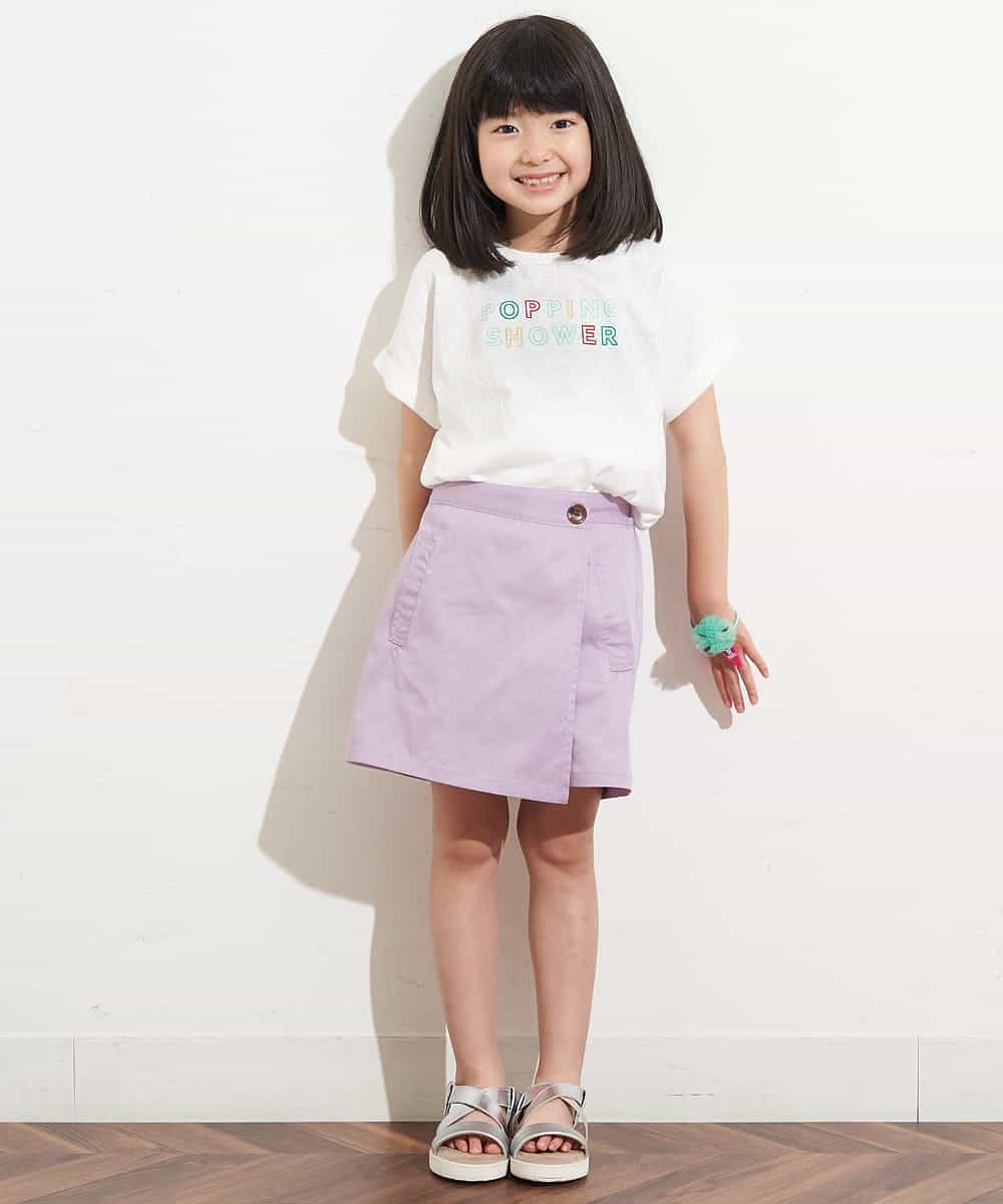 KJKHM81019 a.v.v KIDS(アー・ヴェ・ヴェ) [100-130]【数量限定/アイスタッチ】サーティワン×a.v.vコラボ アイスロゴＴシャツ[WEB限定サイズ] キャメル