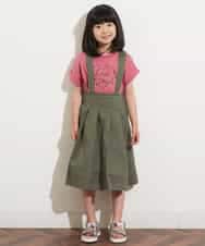 KJKHM81019 a.v.v KIDS(アー・ヴェ・ヴェ) [100-130]【数量限定/アイスタッチ】サーティワン×a.v.vコラボ アイスロゴＴシャツ[WEB限定サイズ] キャメル