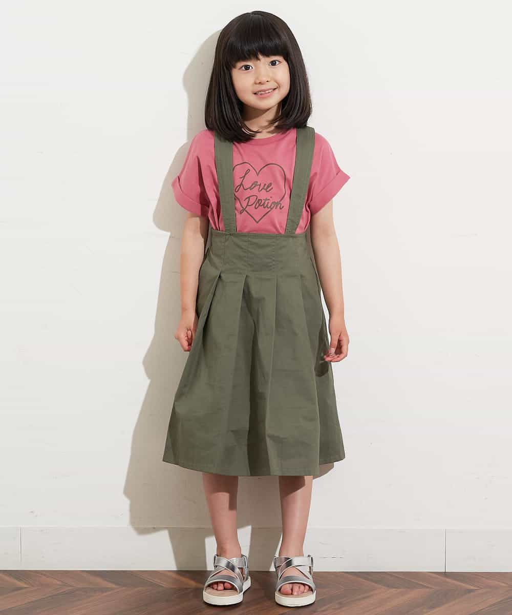 KJKHM81019 a.v.v KIDS(アー・ヴェ・ヴェ) [100-130]【数量限定/アイスタッチ】サーティワン×a.v.vコラボ アイスロゴＴシャツ[WEB限定サイズ] キャメル