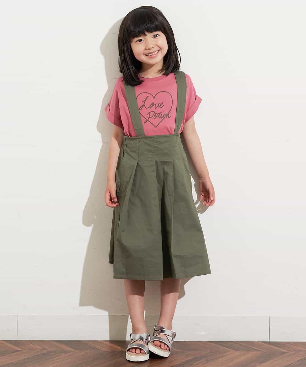 KJKHM81019 a.v.v KIDS(アー・ヴェ・ヴェ) [100-130]【数量限定/アイスタッチ】サーティワン×a.v.vコラボ アイスロゴＴシャツ[WEB限定サイズ] キャメル