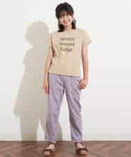 KJKHM81019 a.v.v KIDS(アー・ヴェ・ヴェ) [100-130]【数量限定/アイスタッチ】サーティワン×a.v.vコラボ アイスロゴＴシャツ[WEB限定サイズ] キャメル