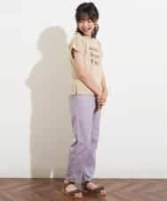 KJKHM81019 a.v.v KIDS(アー・ヴェ・ヴェ) [100-130]【数量限定/アイスタッチ】サーティワン×a.v.vコラボ アイスロゴＴシャツ[WEB限定サイズ] キャメル