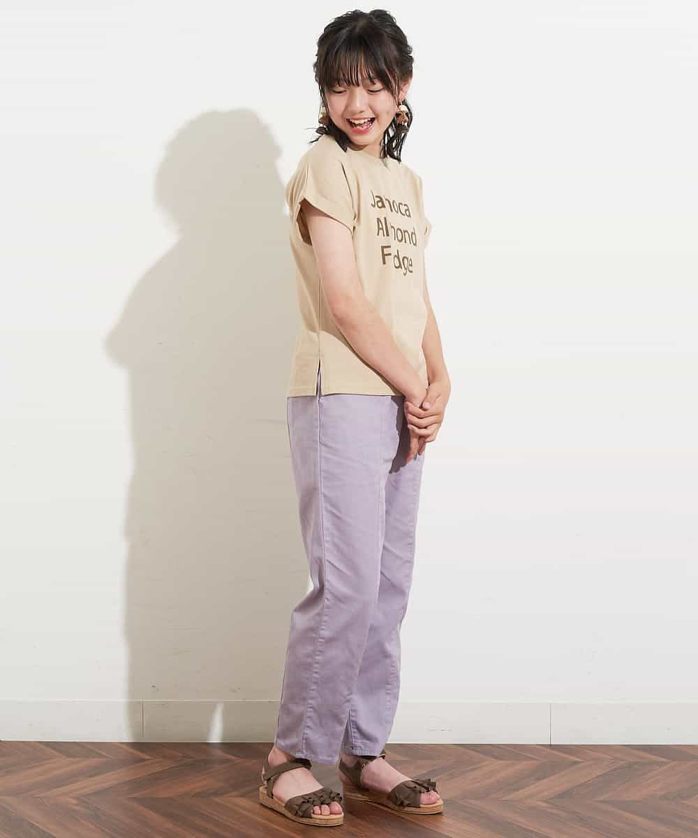 KJKHM81019 a.v.v KIDS(アー・ヴェ・ヴェ) [100-130]【数量限定/アイスタッチ】サーティワン×a.v.vコラボ アイスロゴＴシャツ[WEB限定サイズ] キャメル