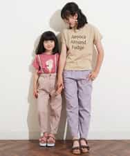 KJKHM81019 a.v.v KIDS(アー・ヴェ・ヴェ) [100-130]【数量限定/アイスタッチ】サーティワン×a.v.vコラボ アイスロゴＴシャツ[WEB限定サイズ] キャメル