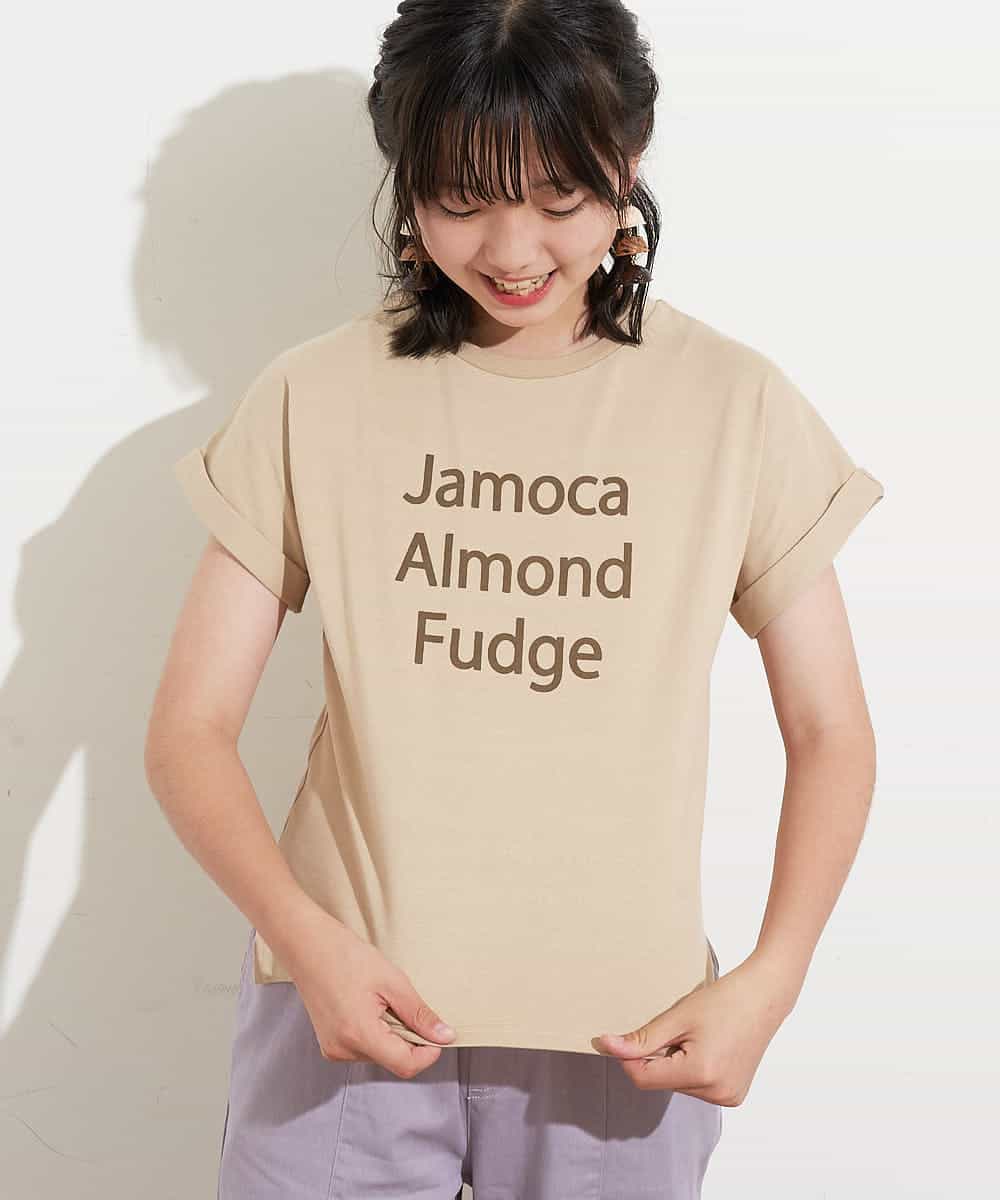 KJKHM81019 a.v.v KIDS(アー・ヴェ・ヴェ) [100-130]【数量限定/アイスタッチ】サーティワン×a.v.vコラボ アイスロゴＴシャツ[WEB限定サイズ] キャメル
