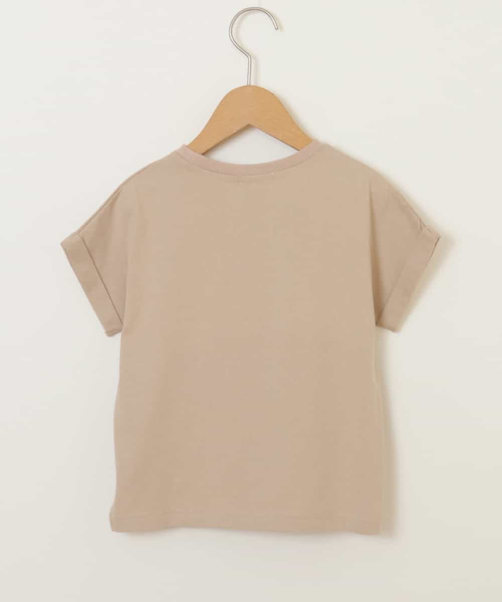 KJKHM81019 a.v.v KIDS(アー・ヴェ・ヴェ) [100-130]【数量限定/アイスタッチ】サーティワン×a.v.vコラボ アイスロゴＴシャツ[WEB限定サイズ] キャメル