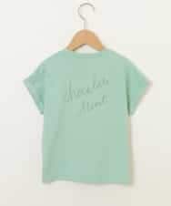 KJKHM81019 a.v.v KIDS(アー・ヴェ・ヴェ) [100-130]【数量限定/アイスタッチ】サーティワン×a.v.vコラボ アイスロゴＴシャツ[WEB限定サイズ] キャメル