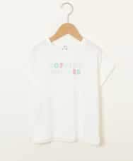 KJKHM81019 a.v.v KIDS(アー・ヴェ・ヴェ) [100-130]【数量限定/アイスタッチ】サーティワン×a.v.vコラボ アイスロゴＴシャツ[WEB限定サイズ] キャメル