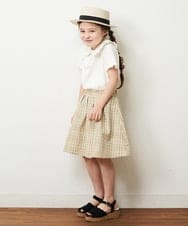 KJKHP22024 a.v.v KIDS(アー・ヴェ・ヴェ) [100-130]襟付きメローフリルカットソー ホワイト