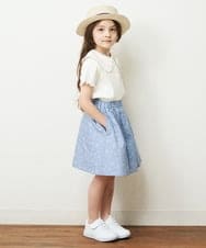 KJKHP22024 a.v.v KIDS(アー・ヴェ・ヴェ) [100-130]襟付きメローフリルカットソー ホワイト