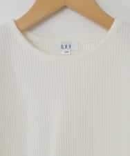 KJKHP30019 a.v.v KIDS(アー・ヴェ・ヴェ) [100-130]袖フリルテレコオープンショルダーTシャツ ホワイト