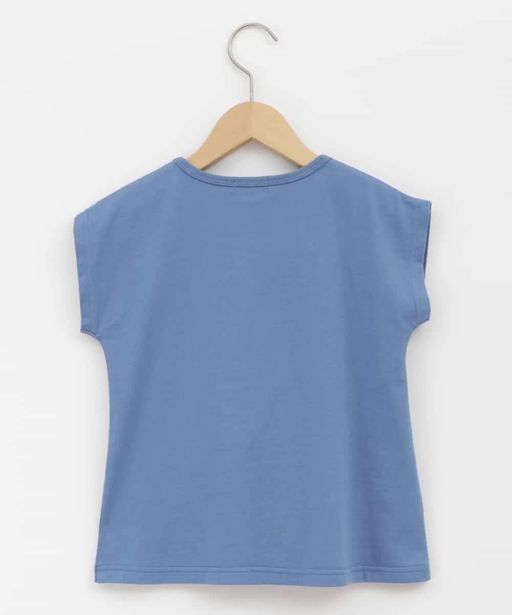 KJKHP60019 a.v.v KIDS(アー・ヴェ・ヴェ) [100-130]トゥインクルスパンコールTシャツ ライトブルー
