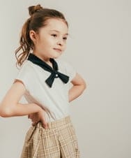 KJKHP63024 a.v.v KIDS(アー・ヴェ・ヴェ) [100-130]ボウタイカットソー アイボリー