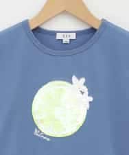KJKHQ60024 a.v.v KIDS(アー・ヴェ・ヴェ) [140-150]トゥインクルスパンコールTシャツ ライトブルー