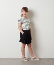 KJKHS22019 a.v.v KIDS(アー・ヴェ・ヴェ) [100-130]オフショル袖フリルテレコトップス ホワイト
