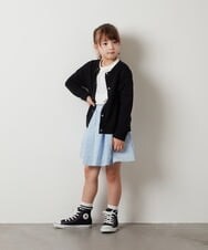 KJKHS23019 a.v.v KIDS(アー・ヴェ・ヴェ) [100-130]ビッグロゴ刺繍Tシャツ ホワイト