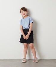 KJKHS23019 a.v.v KIDS(アー・ヴェ・ヴェ) [100-130]ビッグロゴ刺繍Tシャツ ホワイト