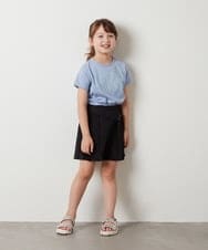 KJKHS23019 a.v.v KIDS(アー・ヴェ・ヴェ) [100-130]ビッグロゴ刺繍Tシャツ ホワイト