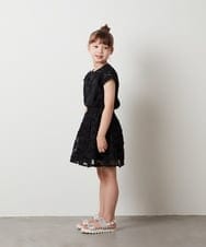 KJKHS24019 a.v.v KIDS(アー・ヴェ・ヴェ) [100-130]プチリボン半袖Ｔシャツ ホワイト