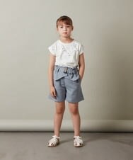 KJKHS24019 a.v.v KIDS(アー・ヴェ・ヴェ) [100-130]プチリボン半袖Ｔシャツ ホワイト