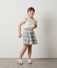 KJKHS25019 a.v.v KIDS(アー・ヴェ・ヴェ) [100-130]袖シアーオフショルＴシャツ アイボリー