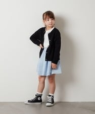 KJKHT23024 a.v.v KIDS(アー・ヴェ・ヴェ) [140-150]ビッグロゴ刺繍Tシャツ ライトブルー