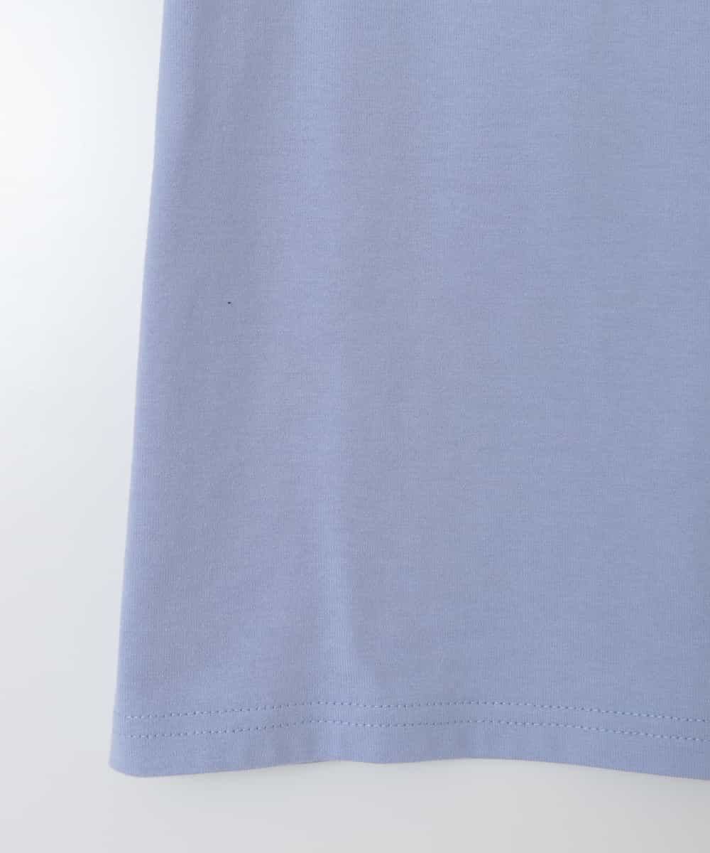 KJKHT23024 a.v.v KIDS(アー・ヴェ・ヴェ) [140-150]ビッグロゴ刺繍Tシャツ ライトブルー