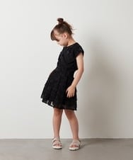 KJKHT24024 a.v.v KIDS(アー・ヴェ・ヴェ) [140-150]プチリボン半袖Ｔシャツ ブラック