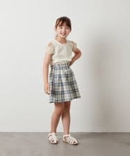 KJKHT25024 a.v.v KIDS(アー・ヴェ・ヴェ) [140-150]袖シアーオフショルＴシャツ ピンク