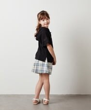 KJKHU21029 a.v.v KIDS(アー・ヴェ・ヴェ) [160]袖シアーフーディTシャツ ブラック