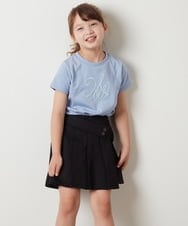 KJKHU23029 a.v.v KIDS(アー・ヴェ・ヴェ) [160]ビッグロゴ刺繍Tシャツ ボーダー