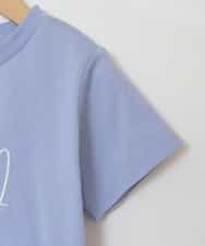 KJKHU23029 a.v.v KIDS(アー・ヴェ・ヴェ) [160]ビッグロゴ刺繍Tシャツ ライトブルー