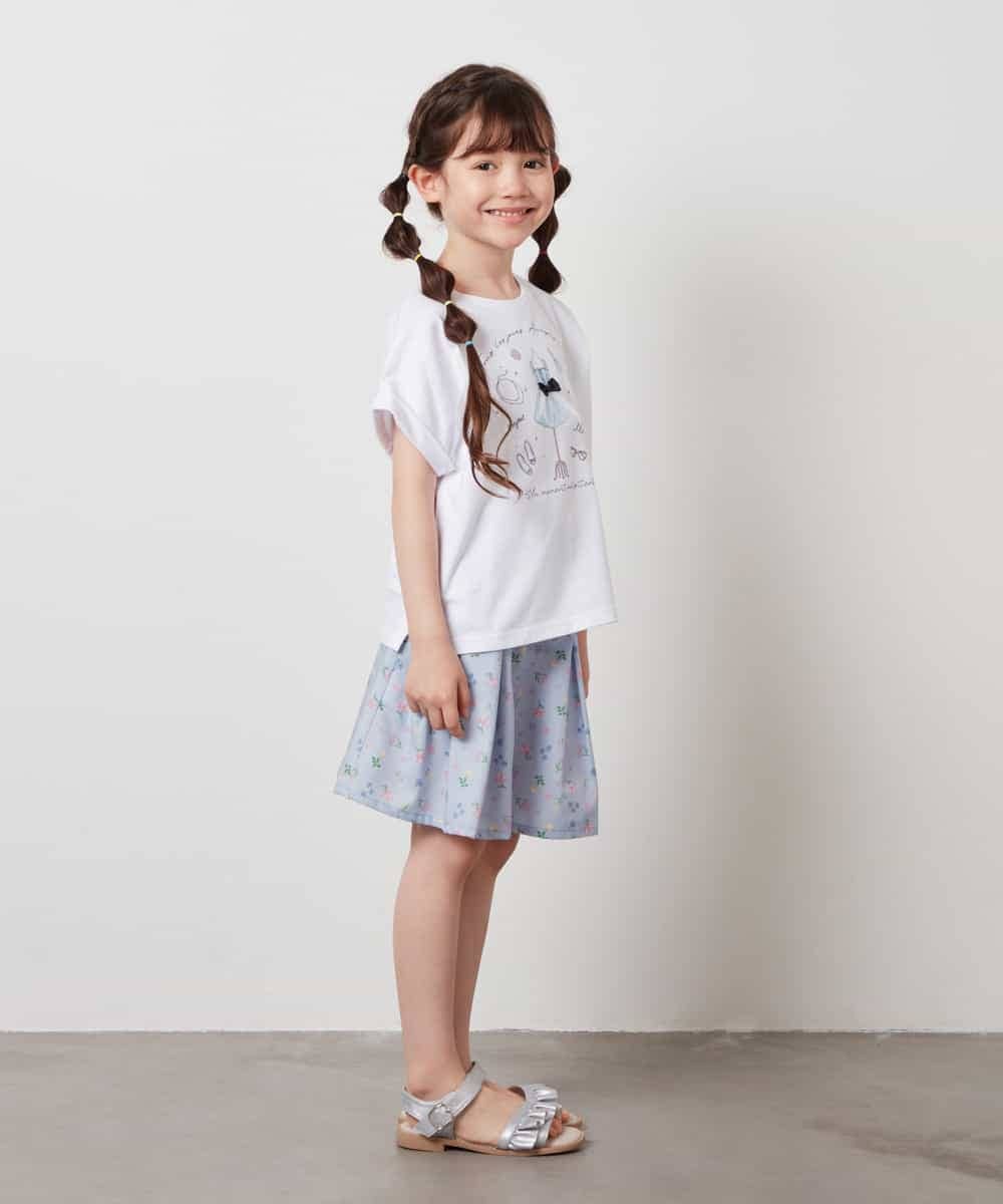 KJKHV20024 a.v.v KIDS(アー・ヴェ・ヴェ) [100-130]【接触冷感】アソートアートモチーフＴシャツ ホワイト