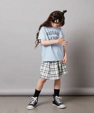 KJKHV21019 a.v.v KIDS(アー・ヴェ・ヴェ) 【接触冷感/ジメジメ対策】[100-130]ハート刺繍＆ロゴプリントゆるTシャツ ライトブルー