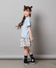 KJKHV21019 a.v.v KIDS(アー・ヴェ・ヴェ) 【接触冷感/ジメジメ対策】[100-130]ハート刺繍＆ロゴプリントゆるTシャツ ライトブルー