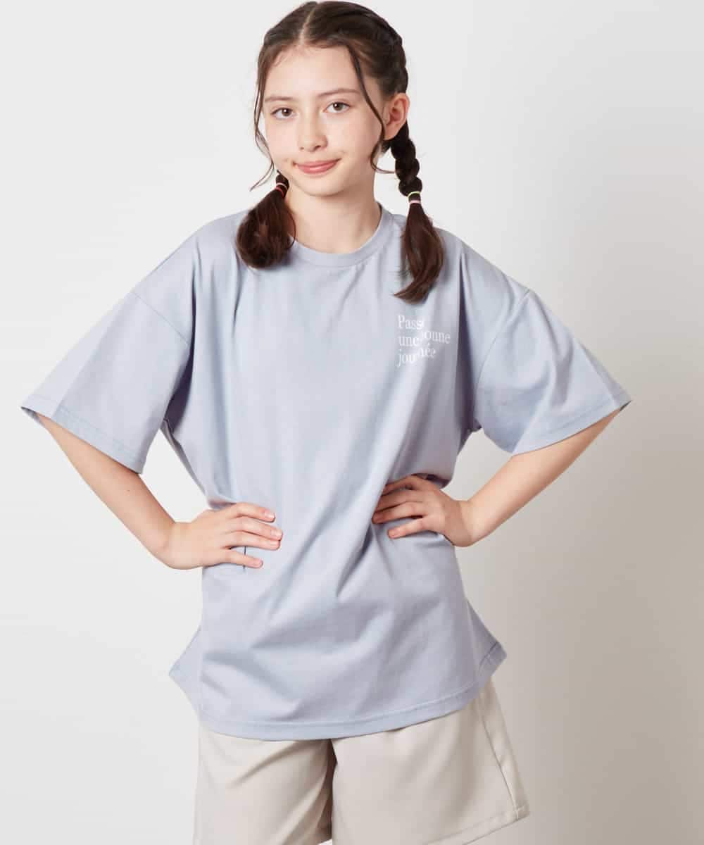 KJKHV22029 a.v.v KIDS(アー・ヴェ・ヴェ) [120-130]スプレーアート風オーバーＴシャツ ブラック