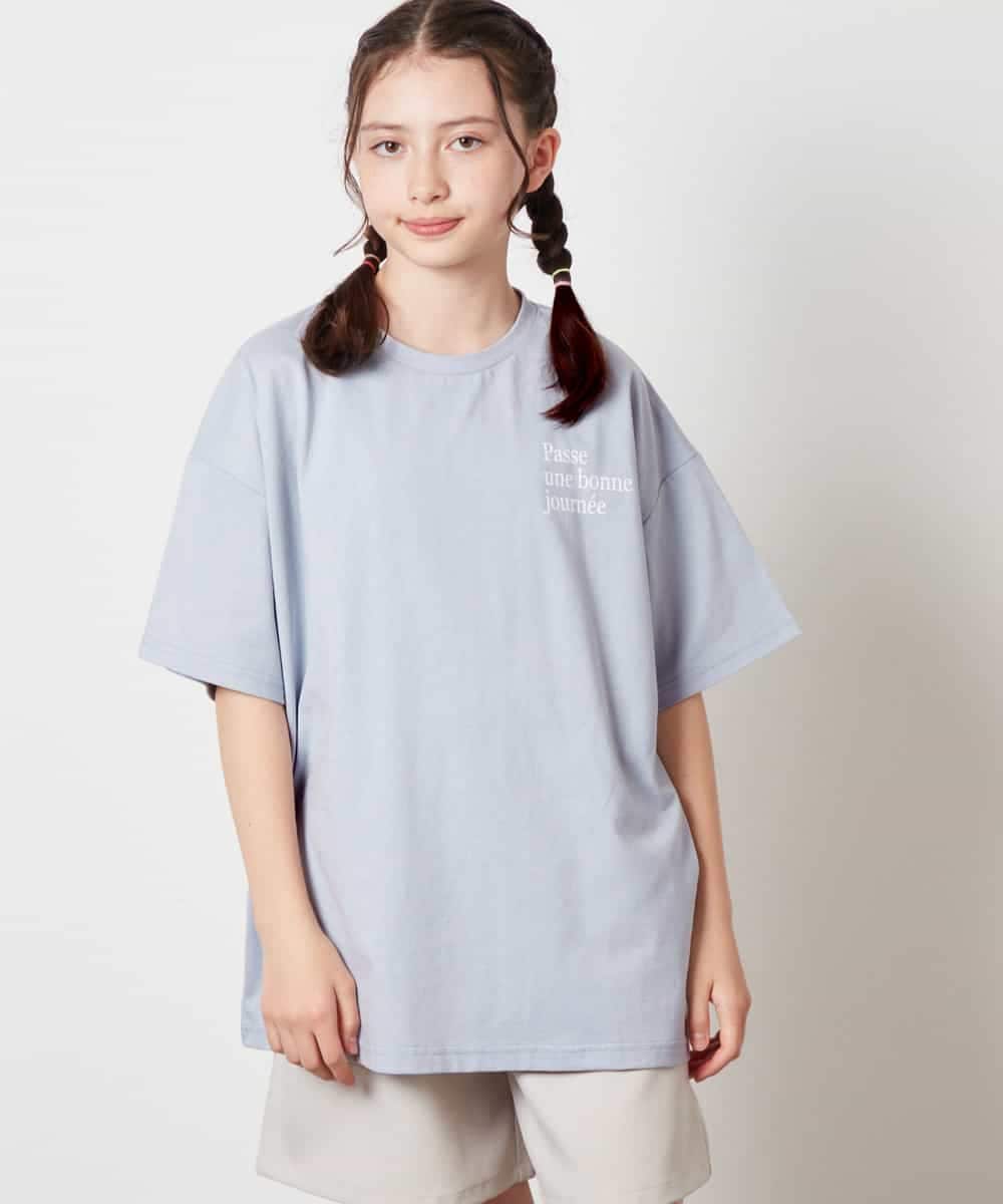 KJKHV22029 a.v.v KIDS(アー・ヴェ・ヴェ) [120-130]スプレーアート風オーバーＴシャツ ブラック