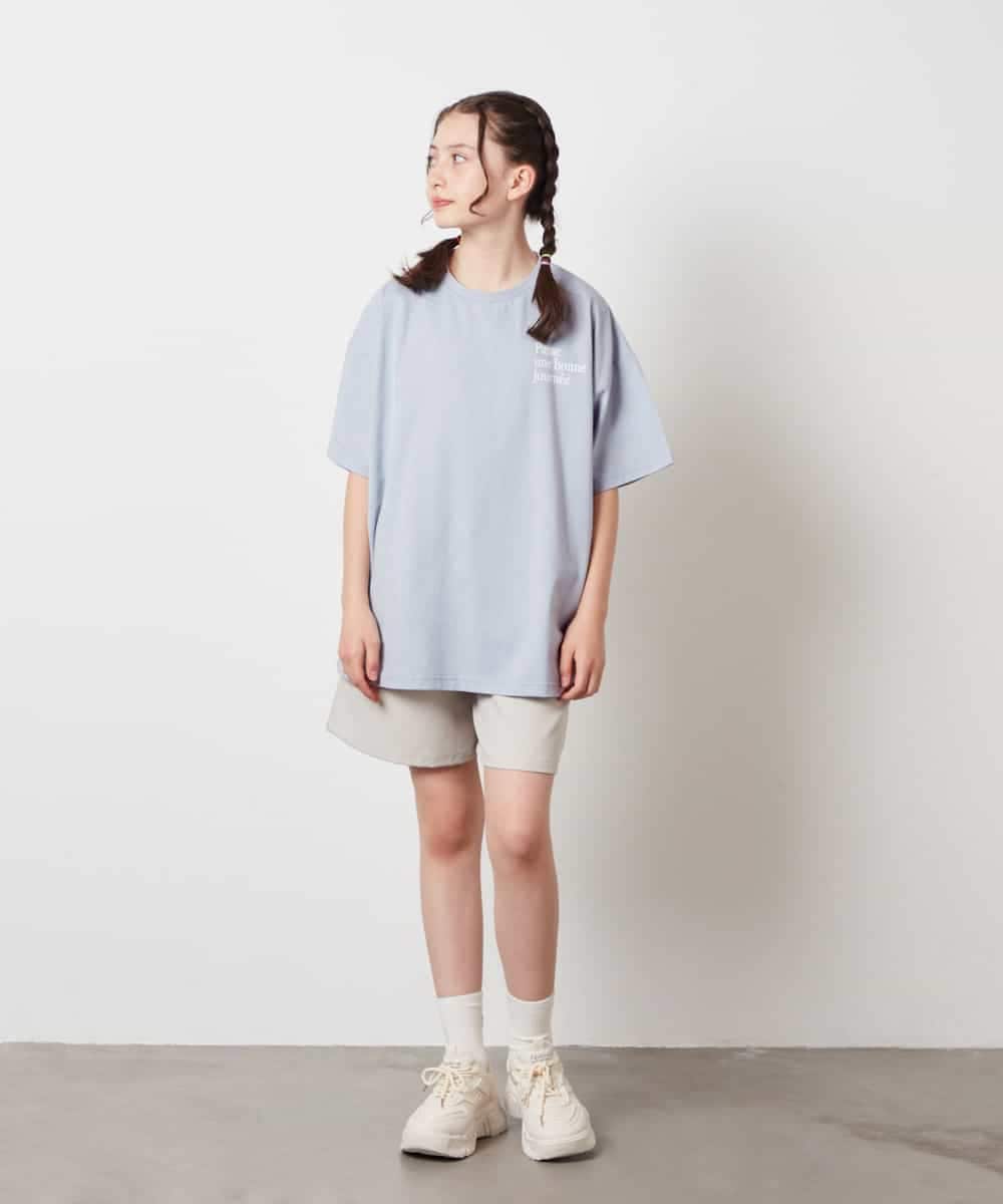 KJKHV22029 a.v.v KIDS(アー・ヴェ・ヴェ) [120-130]スプレーアート風オーバーＴシャツ ブラック