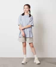 KJKHV22029 a.v.v KIDS(アー・ヴェ・ヴェ) [120-130]スプレーアート風オーバーＴシャツ ブラック