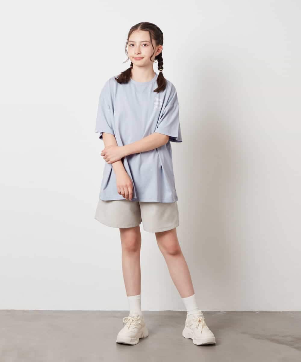 KJKHV22029 a.v.v KIDS(アー・ヴェ・ヴェ) [120-130]スプレーアート風オーバーＴシャツ ブラック