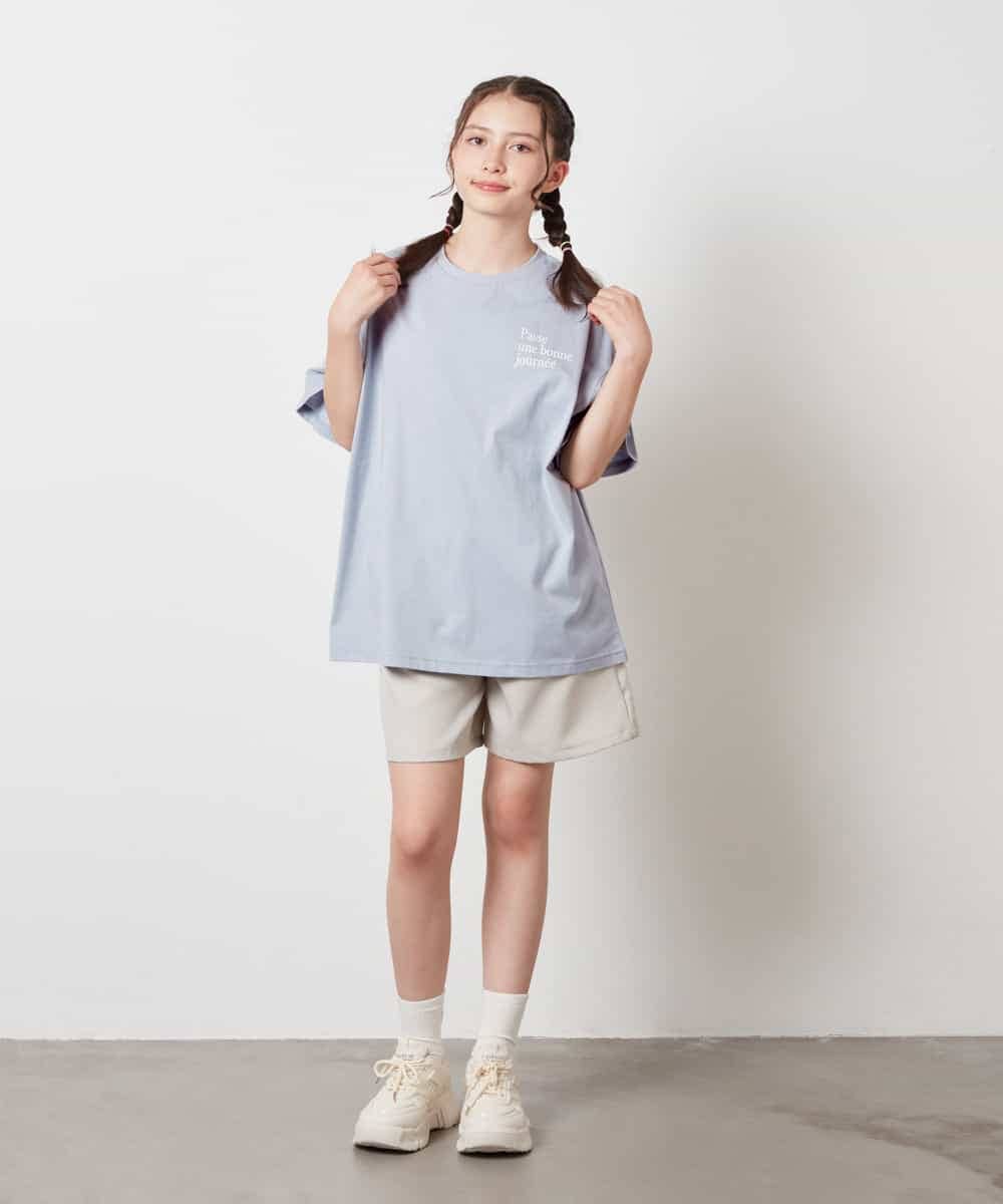 KJKHV22029 a.v.v KIDS(アー・ヴェ・ヴェ) [120-130]スプレーアート風オーバーＴシャツ ブラック