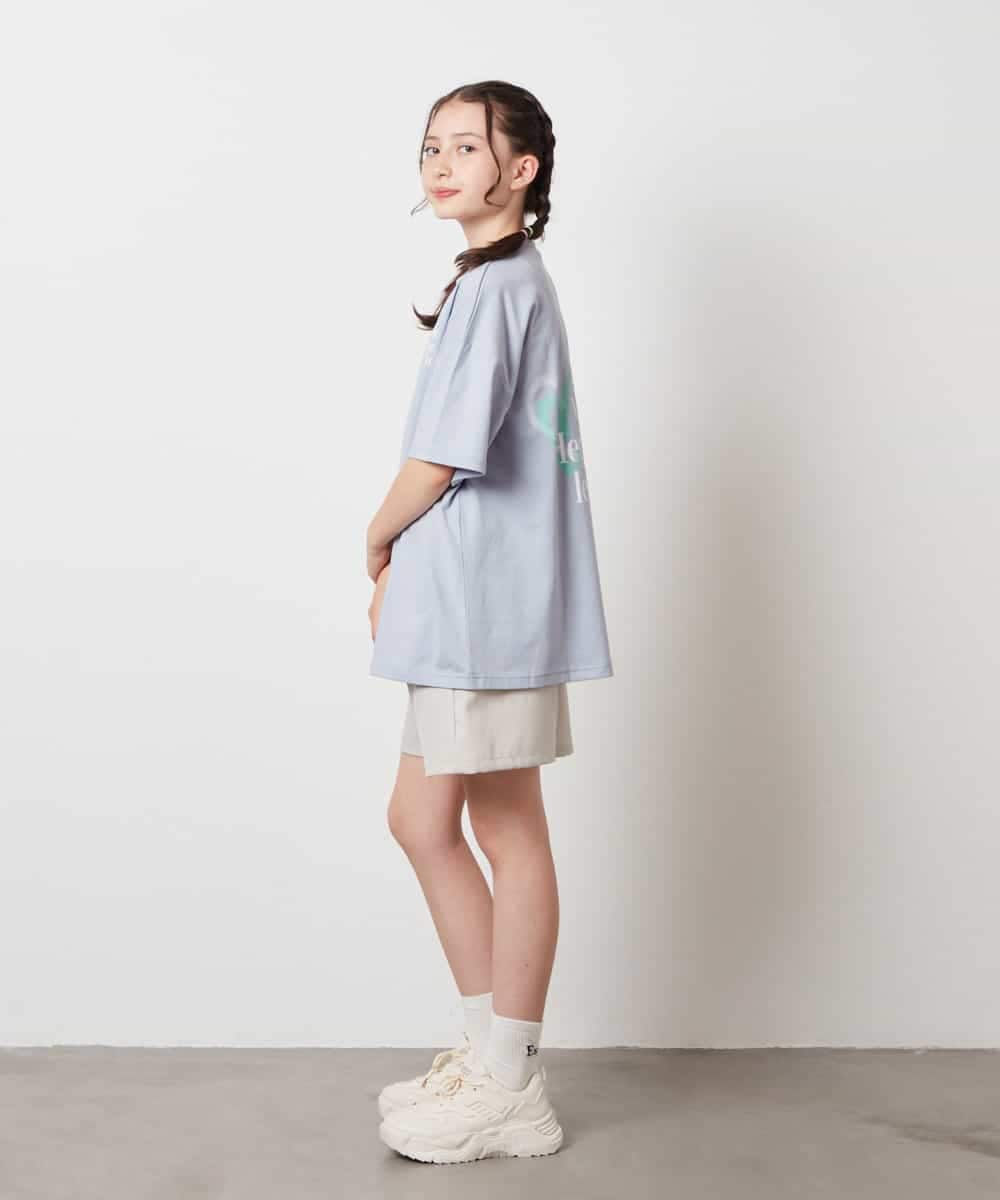 KJKHV22029 a.v.v KIDS(アー・ヴェ・ヴェ) [120-130]スプレーアート風オーバーＴシャツ ブラック