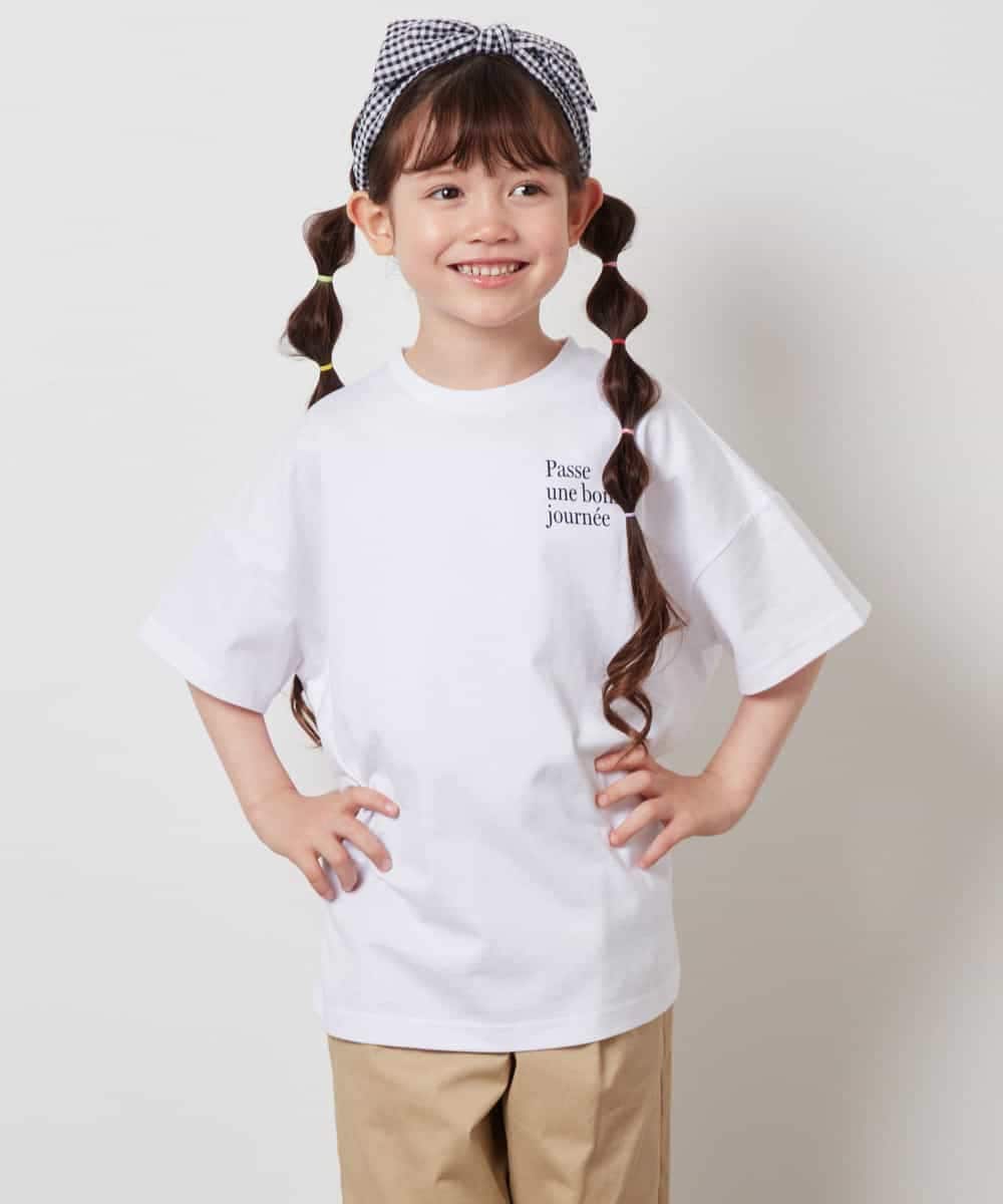 KJKHV22029 a.v.v KIDS(アー・ヴェ・ヴェ) [120-130]スプレーアート風オーバーＴシャツ ブラック