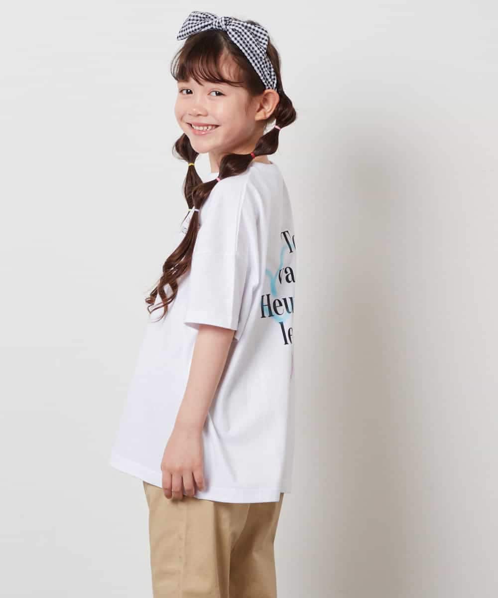KJKHV22029 a.v.v KIDS(アー・ヴェ・ヴェ) [120-130]スプレーアート風オーバーＴシャツ ブラック