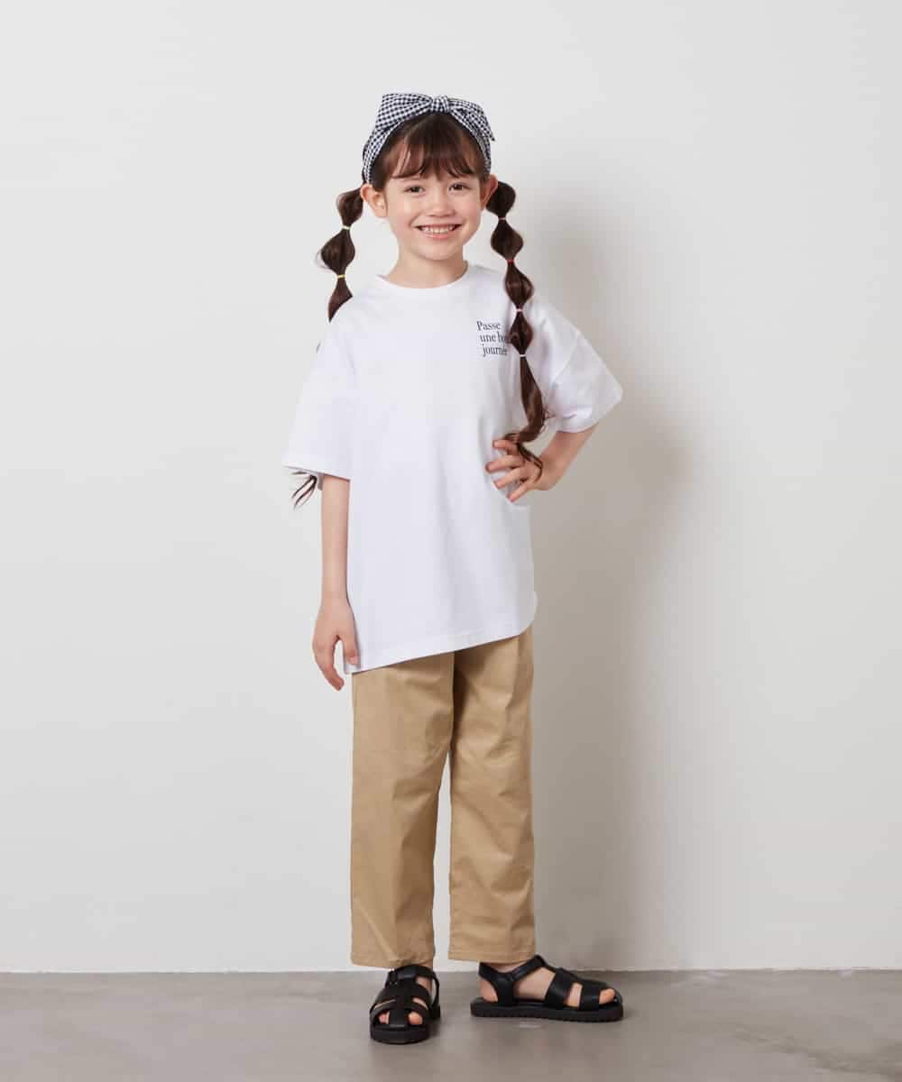KJKHV22029 a.v.v KIDS(アー・ヴェ・ヴェ) [120-130]スプレーアート風オーバーＴシャツ ブラック