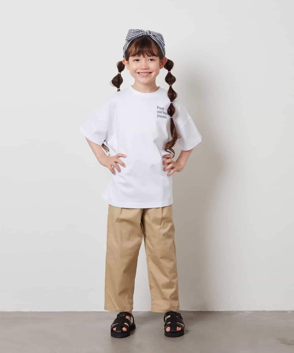 KJKHV22029 a.v.v KIDS(アー・ヴェ・ヴェ) [120-130]スプレーアート風オーバーＴシャツ ブラック